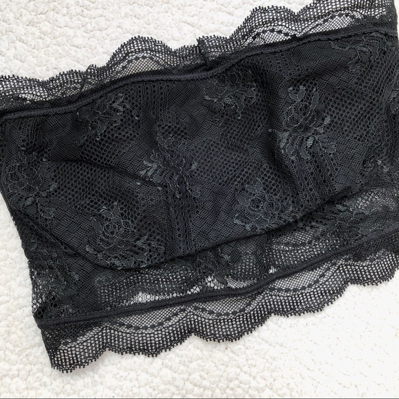 Calvin Klein Lace Black Bandeau Bra Size S - Picture 2 of 7